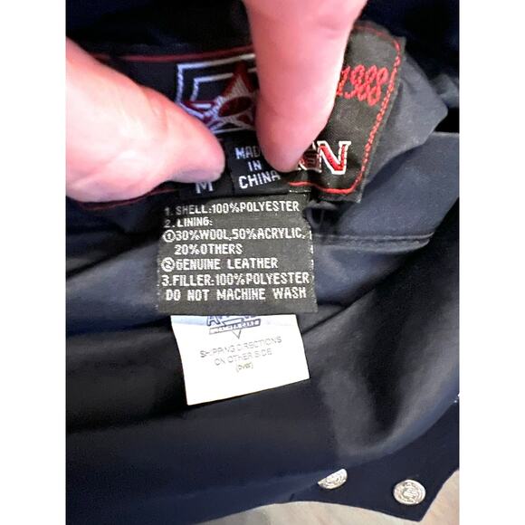 Vintage 1990s New York Yankees Reversible Varsity Jacket by JH Design –Sz Medium - Picture 14 of 16